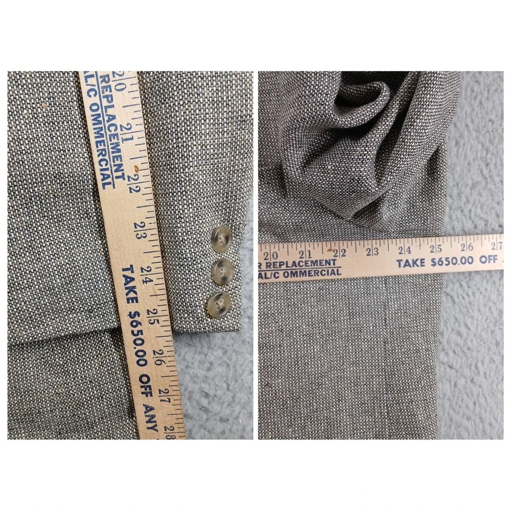 Bert‎ Pulitzer Sport Coat 50 Long Silk Blend Brown Linen Look 2B EUC